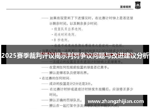 2025赛季裁判评议揭示判罚争议问题与改进建议分析